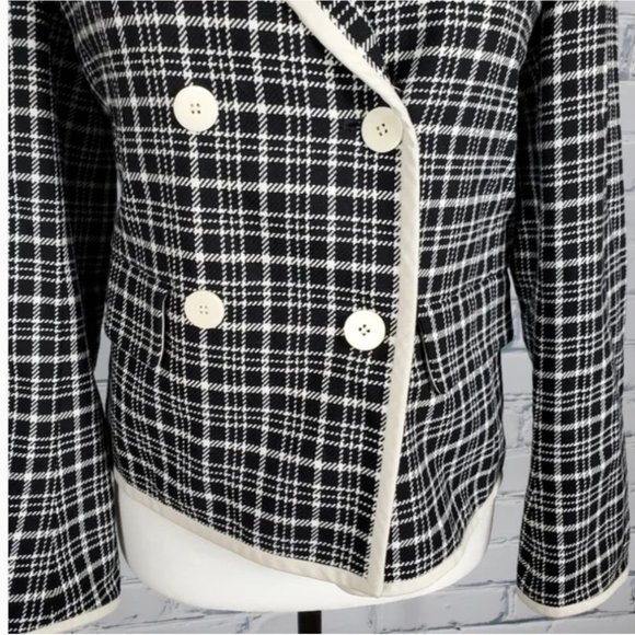 Weekend MaxMara Black and White Plaid Jacket - Picture 5 of 8
